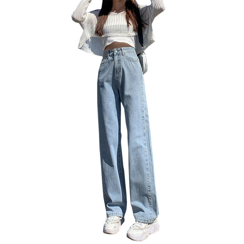 High Waist Wide Leg Denim Pants