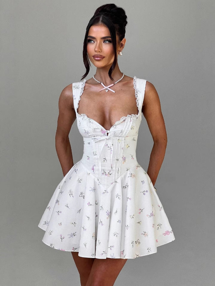 Floral Lace Tube Dress