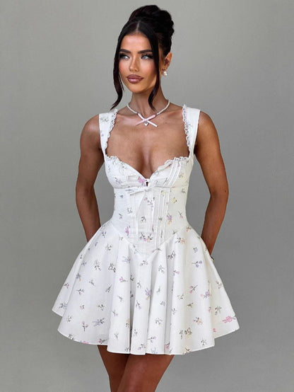 Floral Lace Tube Dress