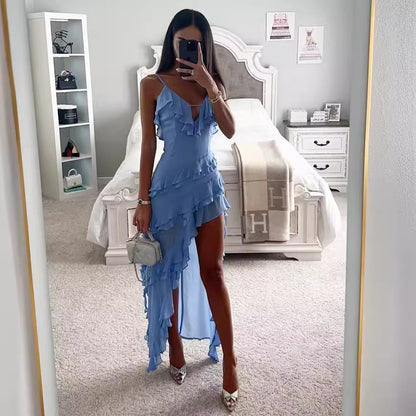 Sleeveless Ruffle Strap Dress