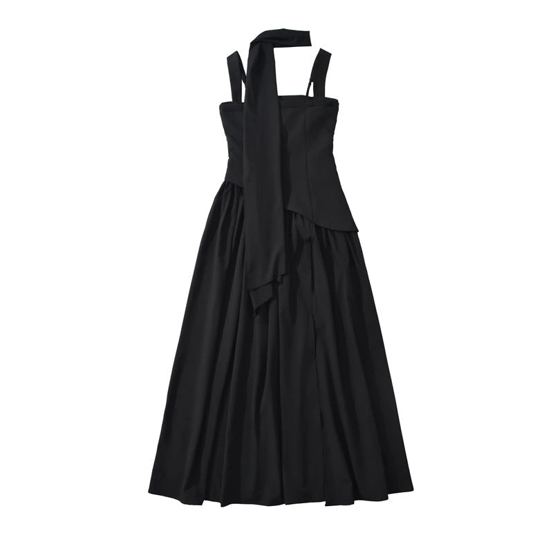 Fitted-waist pleated maxi dress Drip Depot
