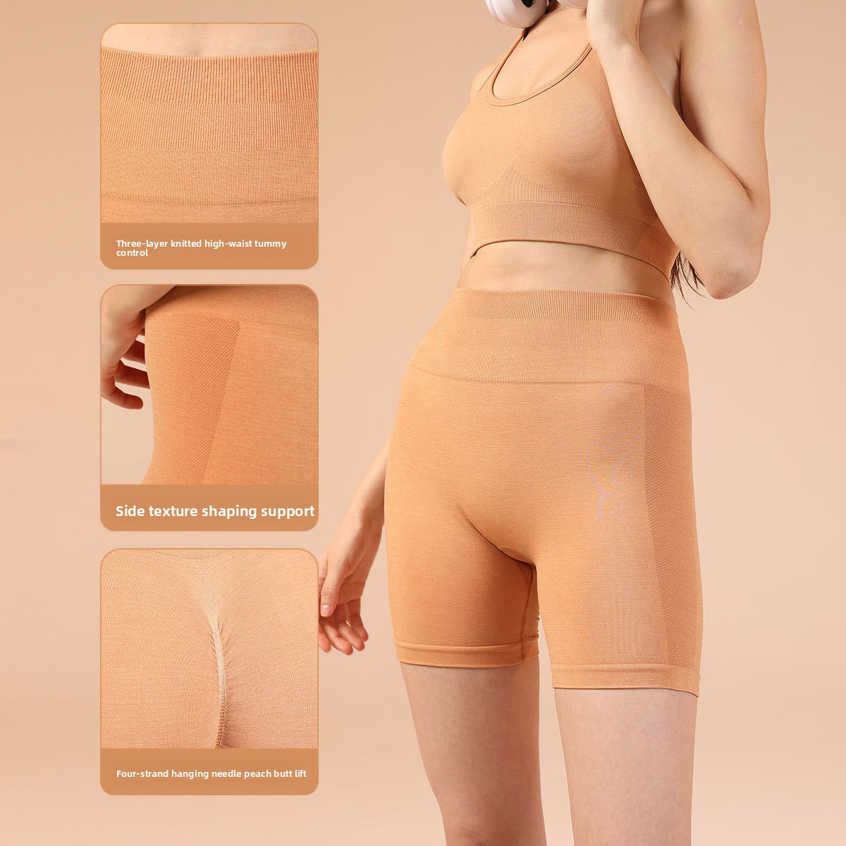 High-Waisted Yoga Sports Shorts