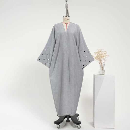Embroidered  Cardigan Robe