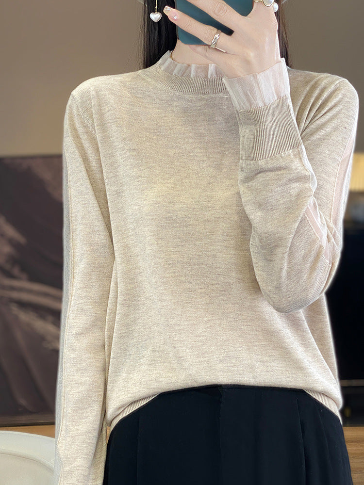 Lace Detail Knit Pullover Top