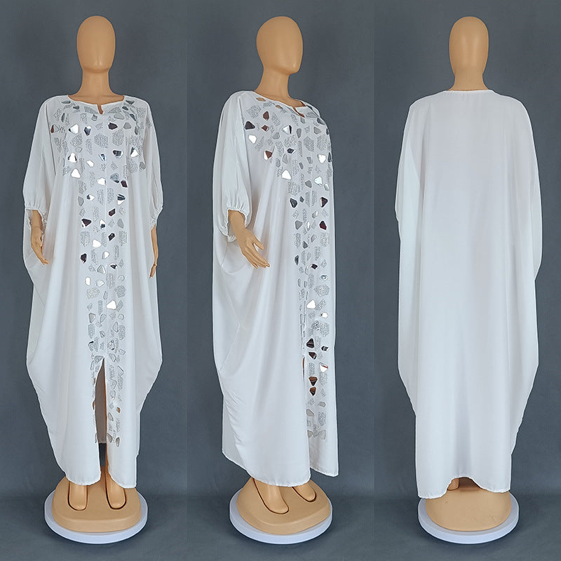 Hot Drill Patch Loose Dress