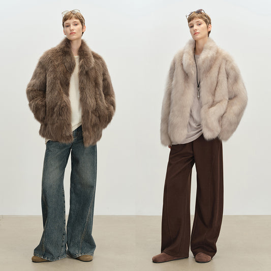 Mid-Length Imitation Fur Coat