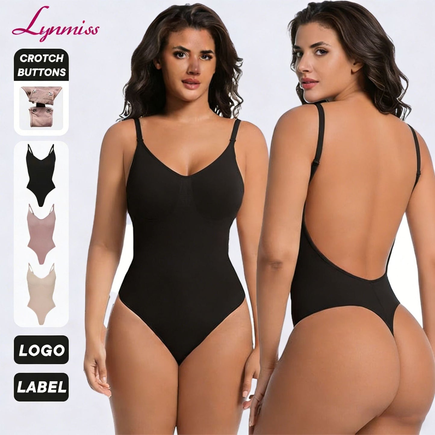 Seamless Wide Strap Slimming Body Shaper Thong Drip Depot