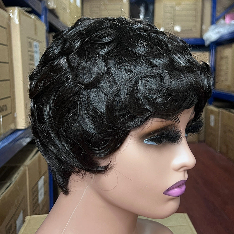 Human Hair Wig with Inner Net Drip Depot