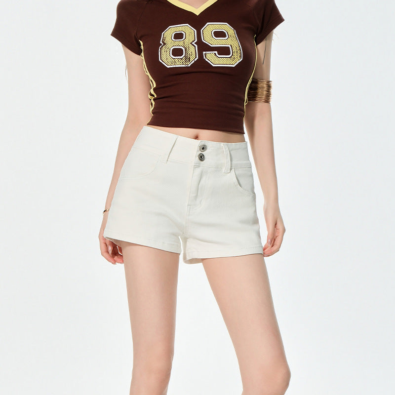 Women's High-Waisted Denim Shorts Drip Depot