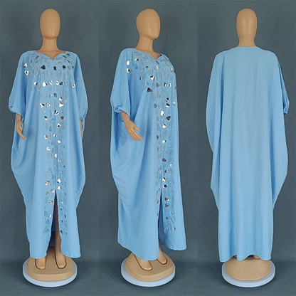 Hot Drill Patch Loose Dress