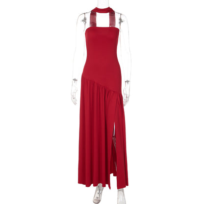 Elegant Strapless Backless Dress
