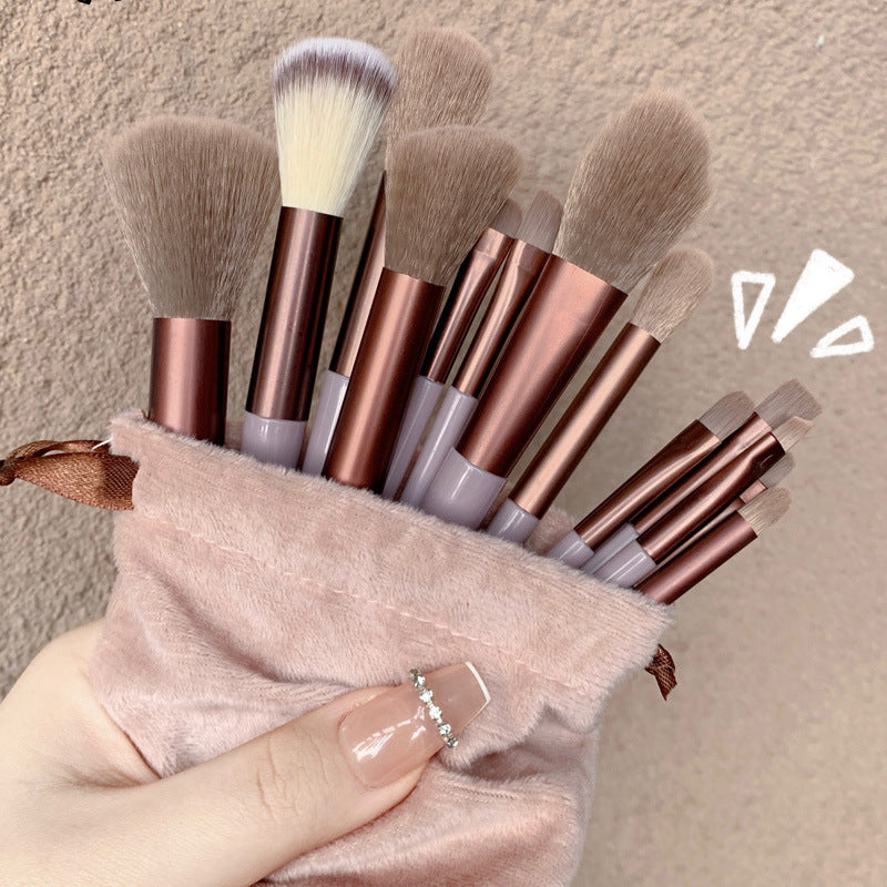 13-Piece Makeup Brush Set with Storage Bag