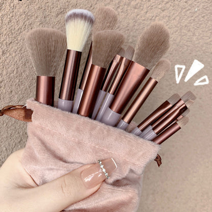 13-Piece Makeup Brush Set with Storage Bag