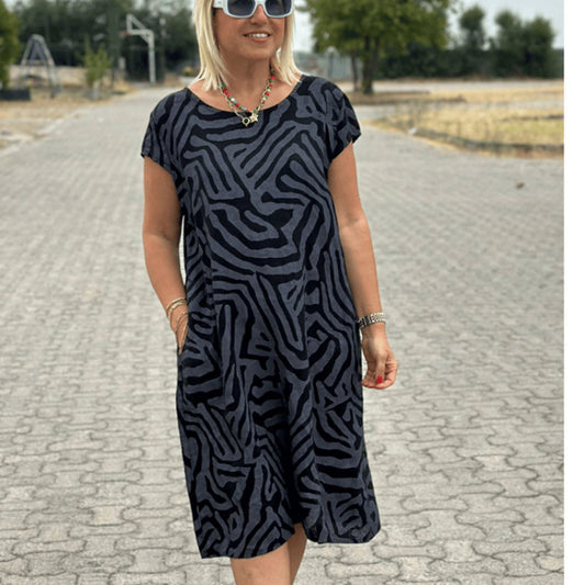 Bohemian Leopard Print Summer Dress