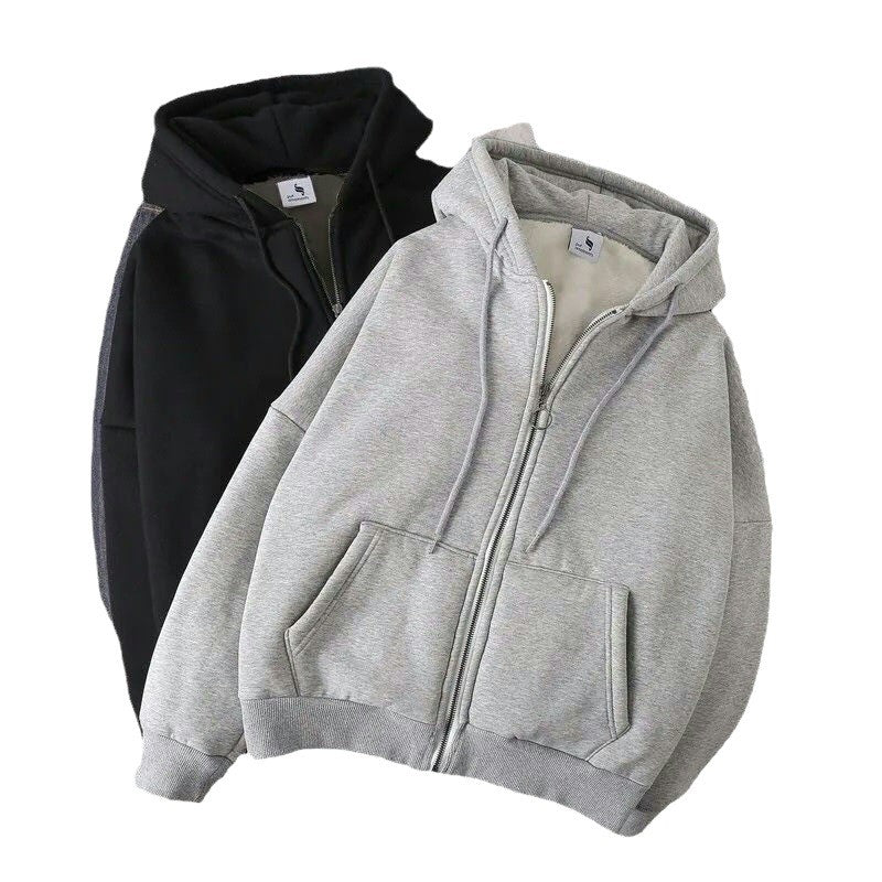 Loose Fit Hooded Zipper Cardigan Drip Depot