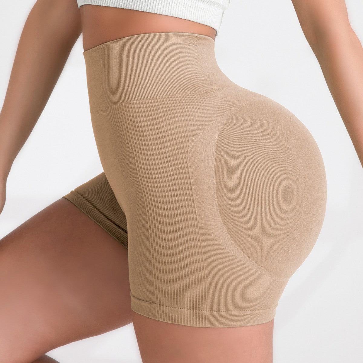 Running Athletic Fitness 3/4-Length Shorts for Peachy Buttocks and Yoga