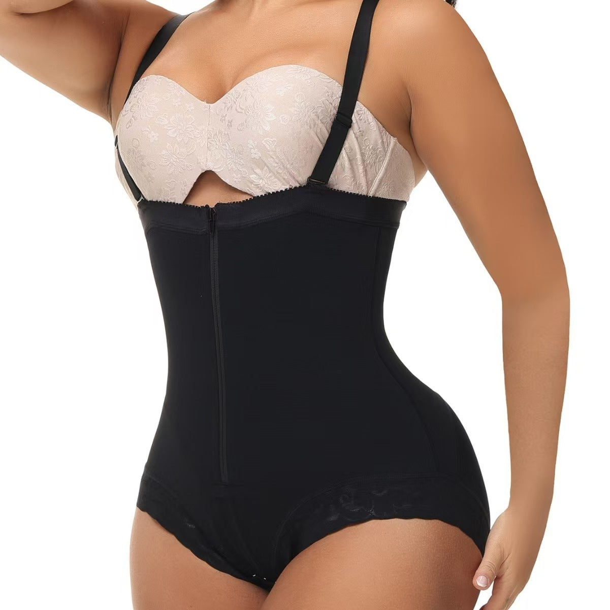 Zipper Front Body Shaping Garment Drip Depot