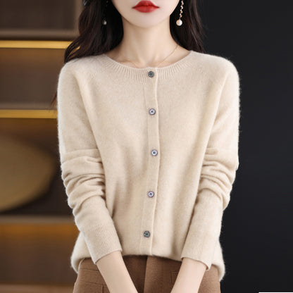 Womens Wool Blend Cardigan Sweater