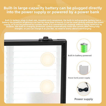 Cosmetic Case with Light and Mirror Storage Bag