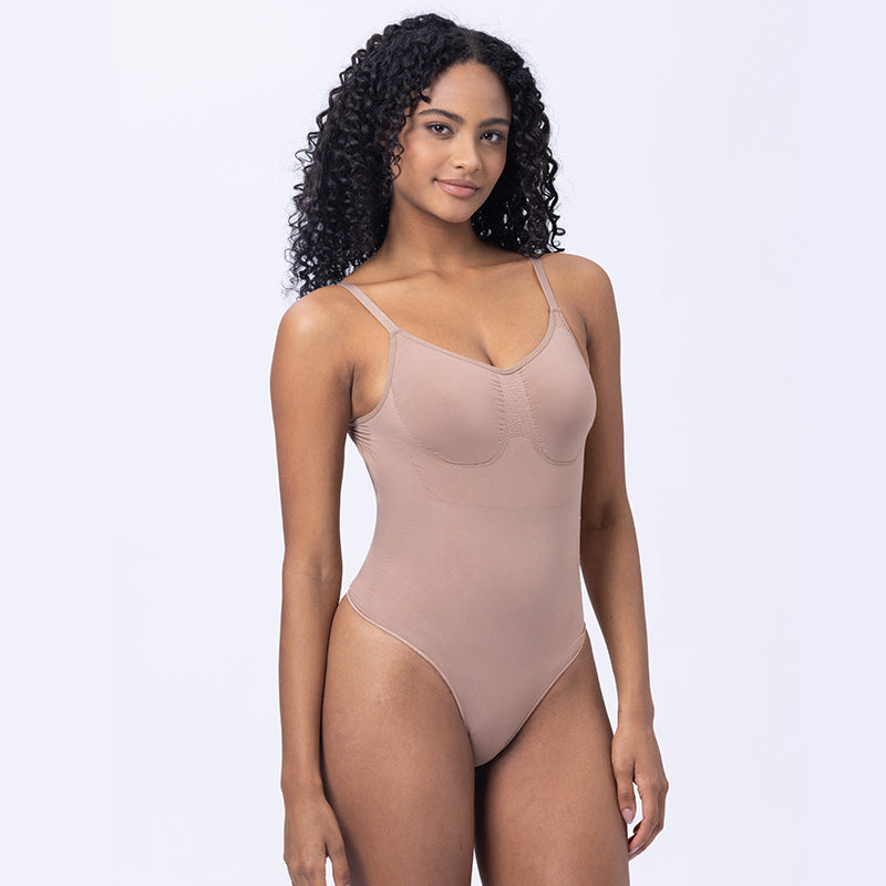 Seamless Wide Strap Slimming Body Shaper Thong Drip Depot