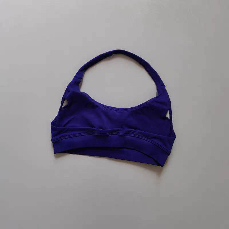 High-Elastic Halter Sports Bra with Removable Pads