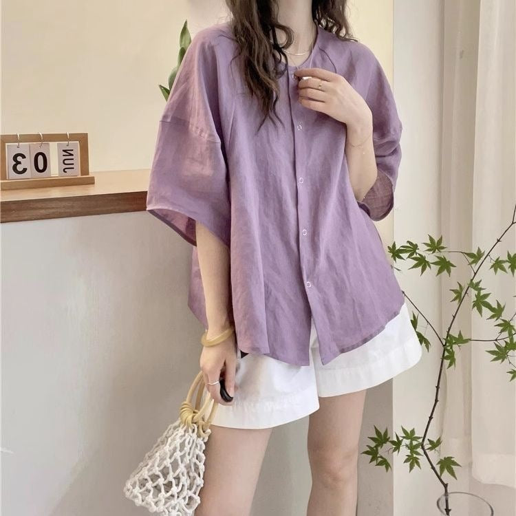 Casual Batwing Sleeve Shirt