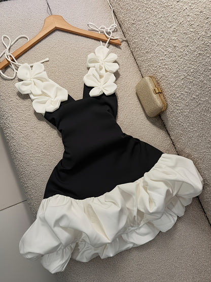 Floral Strap Holiday Dress