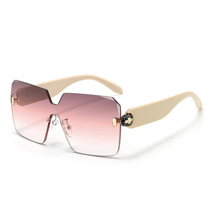 Rimless Cut Edge Snake Head Sunglasses