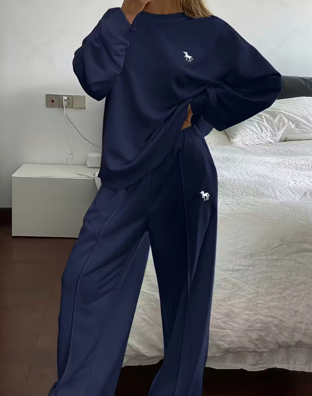 Casual Sweatshirt and Sweatpants Set