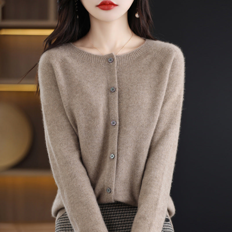Womens Wool Blend Cardigan Sweater