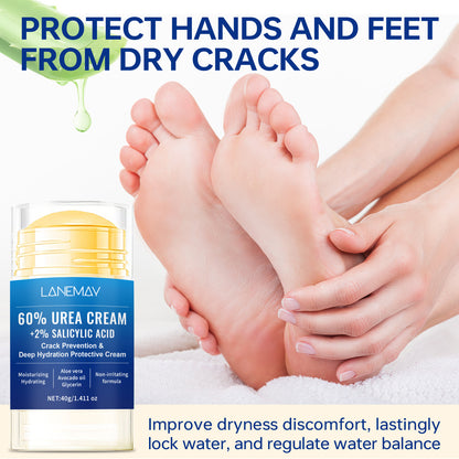 Lanemay 60% Urea + 2% Salicylic Acid Anti-Cracking Repair Cream 40g Deeply Moisturizes Dry and Cracked Hands and Feet
