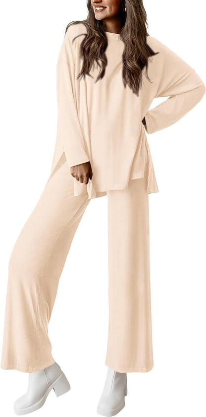 Solid Color Casual Suit Set