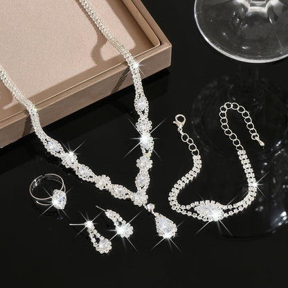 Floral Water Drop Jewelry Set