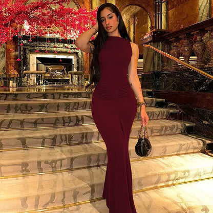 Slim Fit Pleated Dress