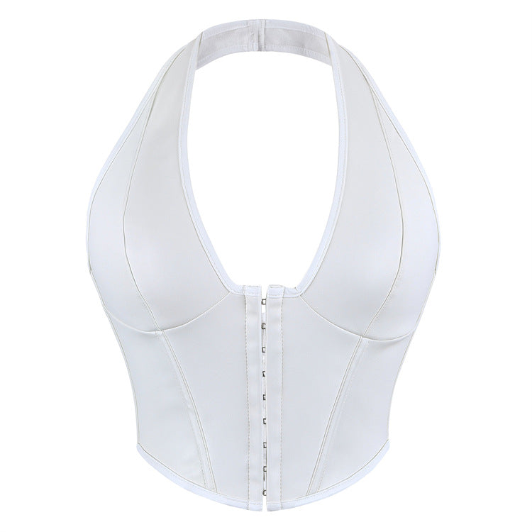 Solid Color Fishbone Corset