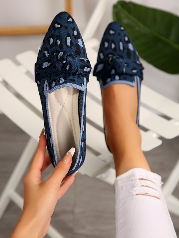 Womens Pointed-Toe Slip-On Flat Shoes Drip Depot