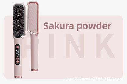 LCD Hair Straightening Comb with Negative Ion Technology Drip Depot