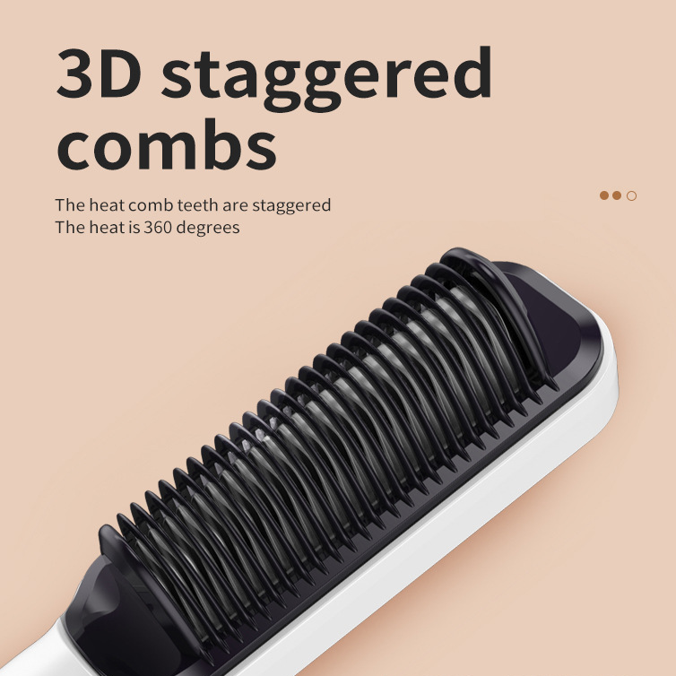 LCD Hair Straightening Comb with Negative Ion Technology Drip Depot
