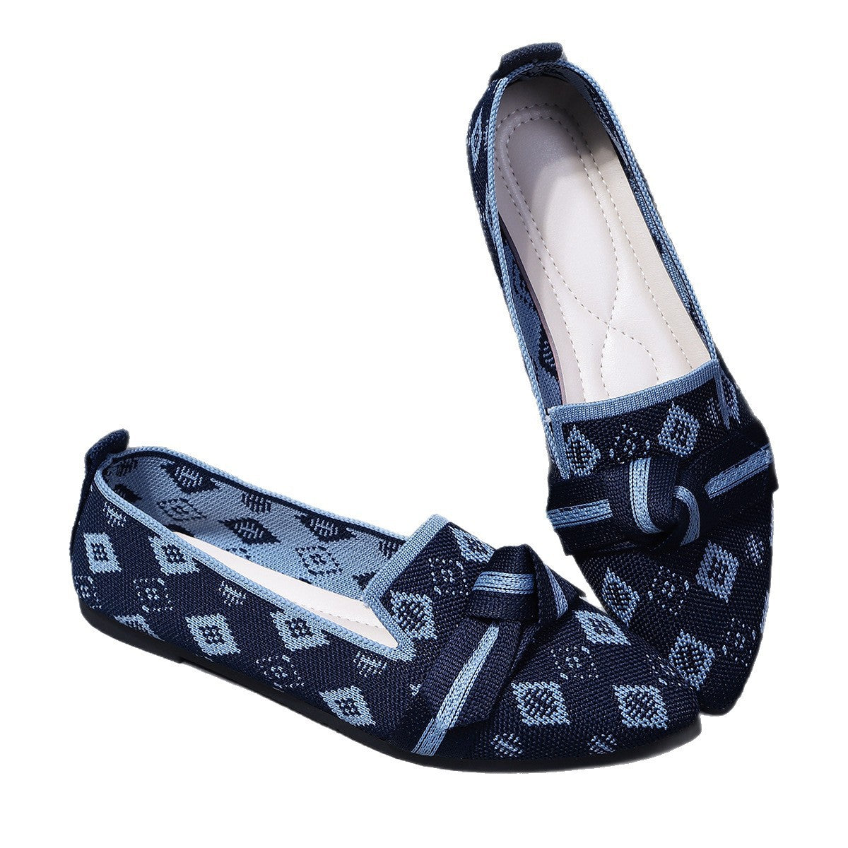 Womens Pointed-Toe Slip-On Flat Shoes Drip Depot