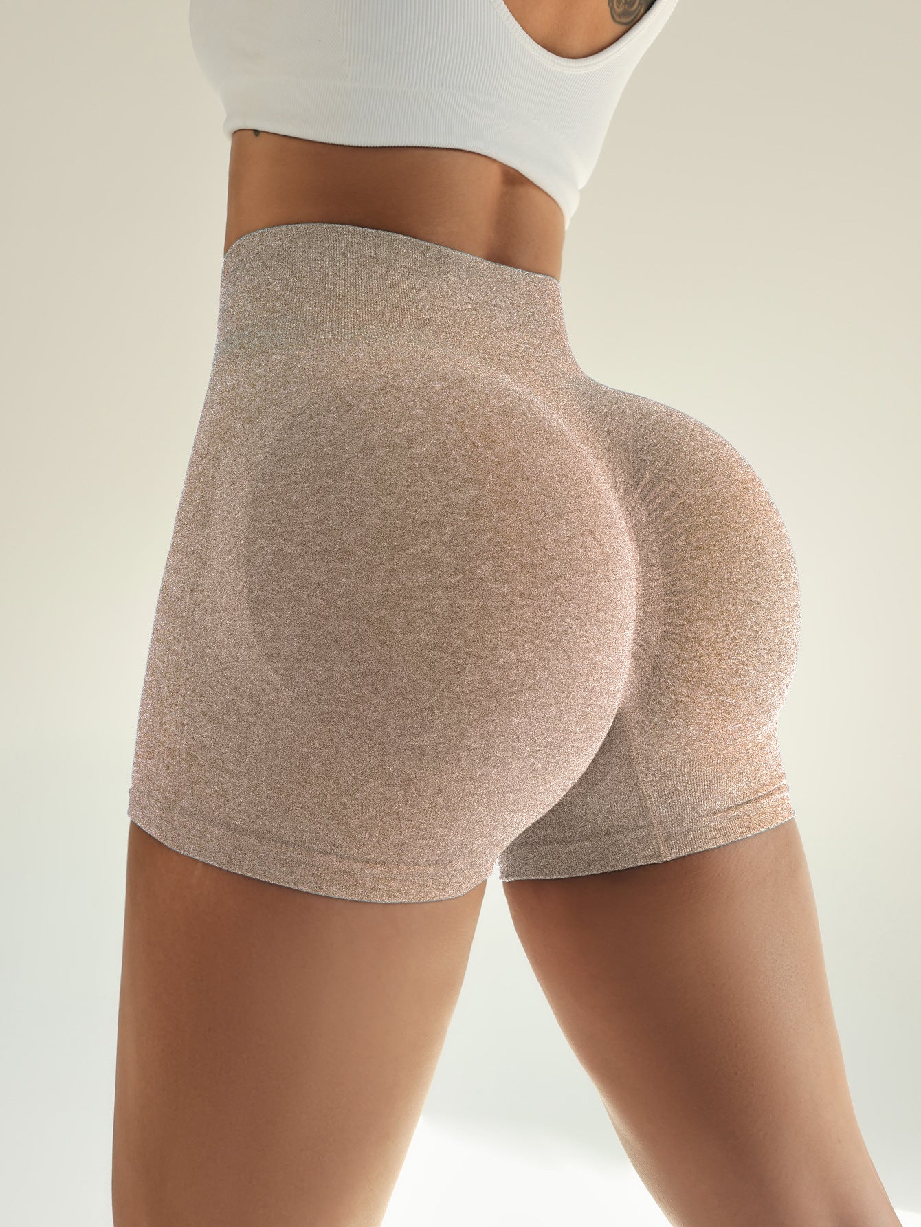 Running Athletic Fitness 3/4-Length Shorts for Peachy Buttocks and Yoga