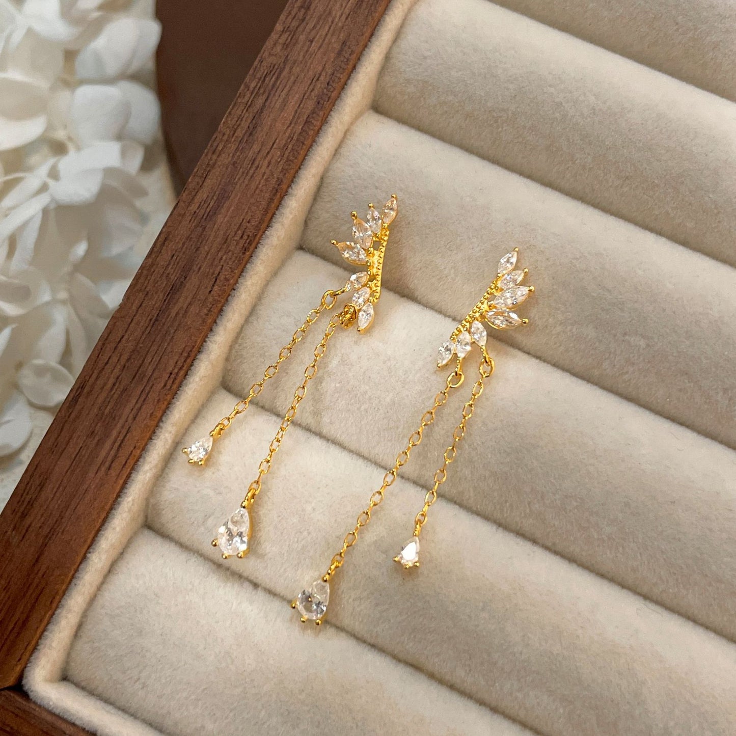 Wing Tassel Sterling Silver Earrings
