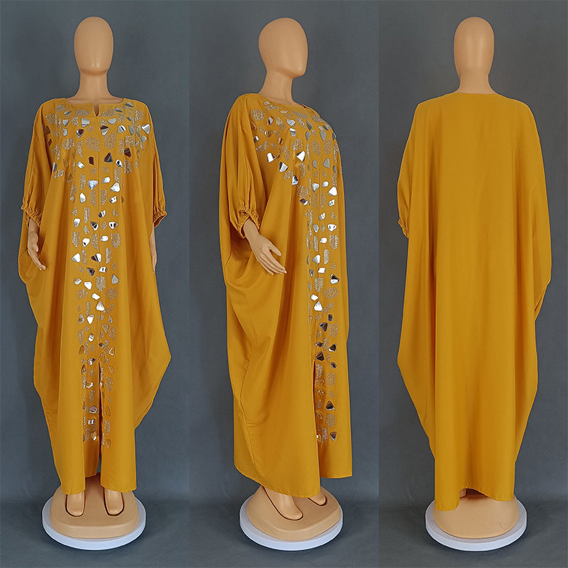 Hot Drill Patch Loose Dress