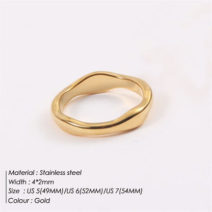 Double Layer Stacked Wavy Vintage Stainless Steel Ring Drip Depot
