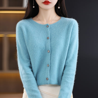 Womens Wool Blend Cardigan Sweater