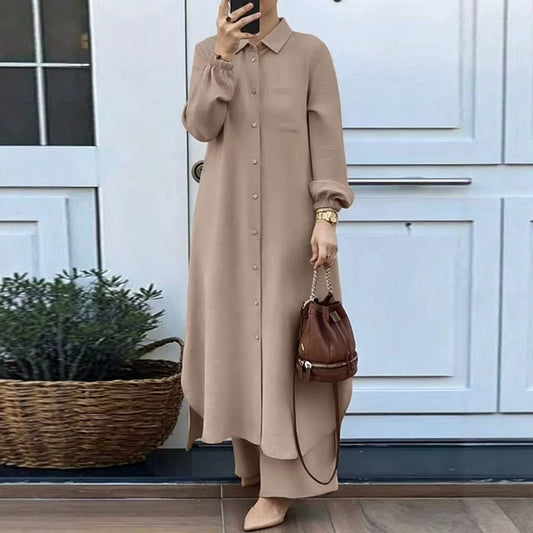 Two-Piece Shirt and Trousers Set