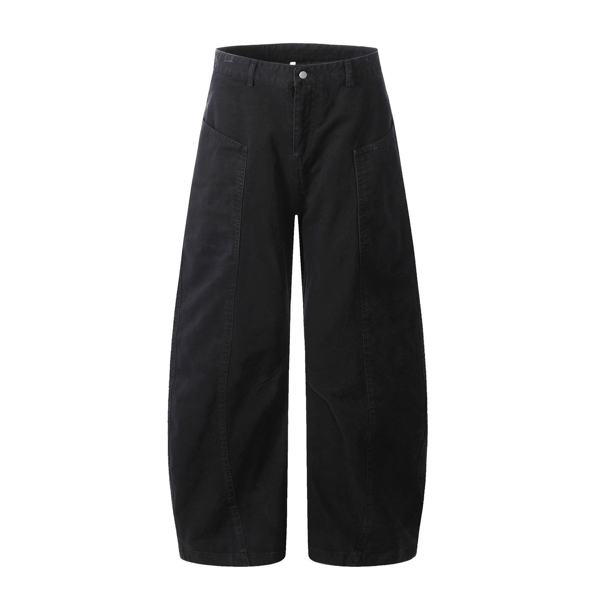 Deconstructed Wide-Leg Cotton Casual Pants Drip Depot