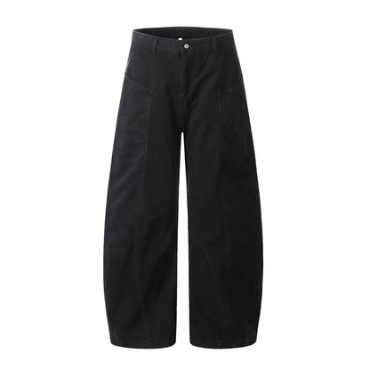 Deconstructed Wide-Leg Cotton Casual Pants Drip Depot