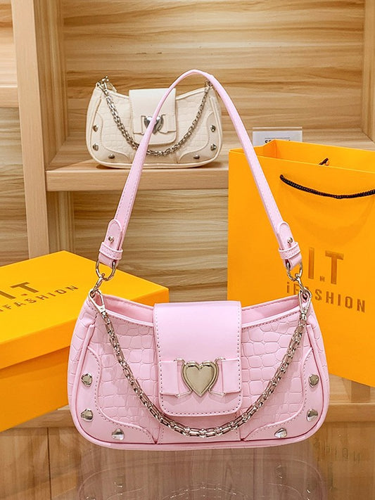 Heart Design Underarm Shoulder Bag