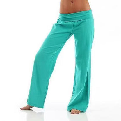 Elastic Waistband Versatile Wide-Leg Elastic Pants Drip Depot