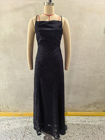 Elegant Lace Backless Evening Dress Drip Depot